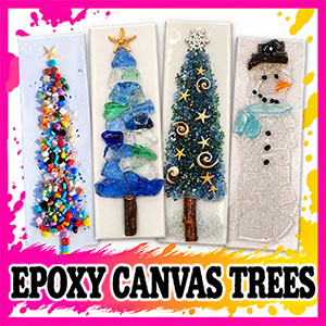 Epoxy Canvas Trees