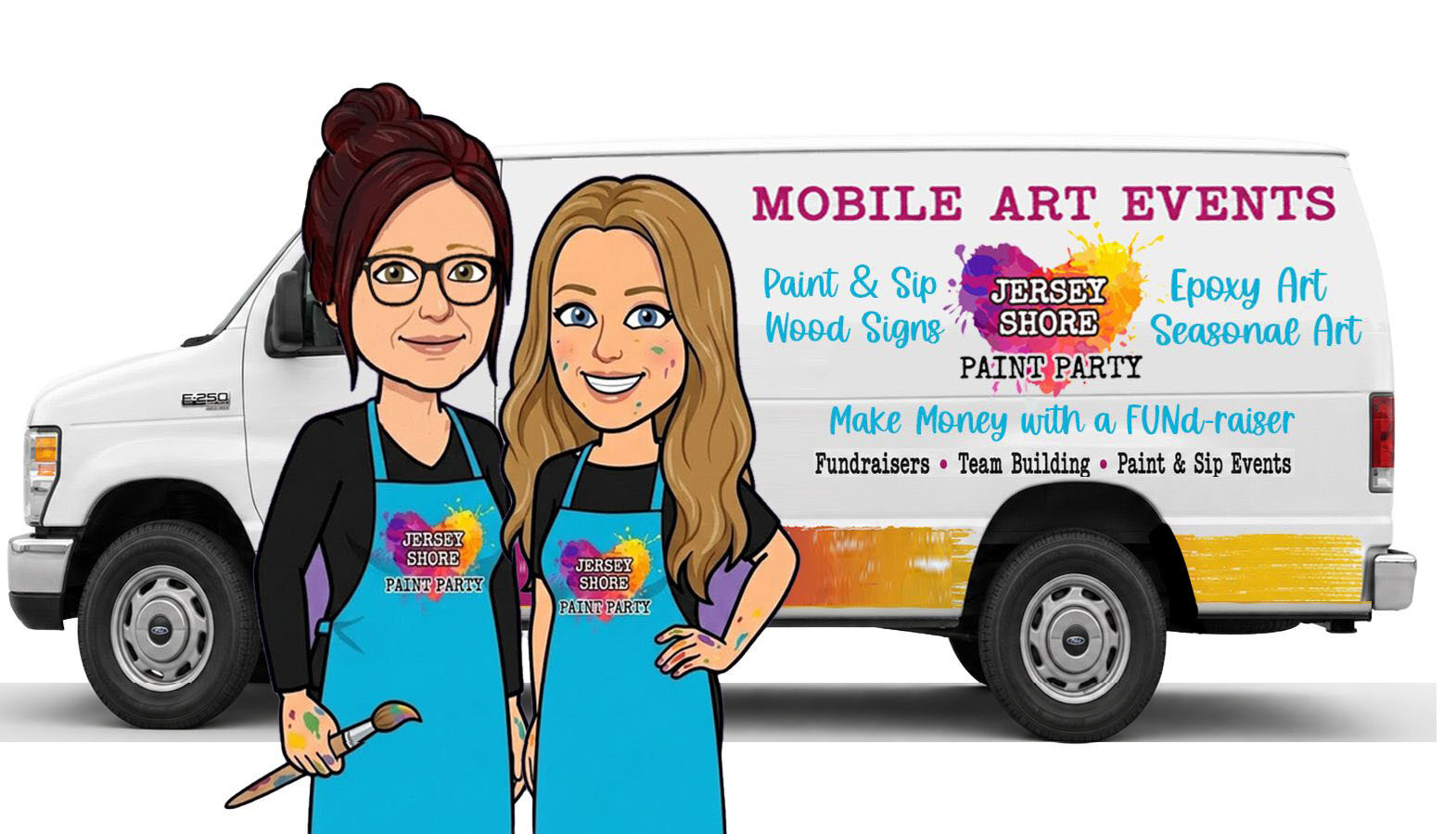 Jersey Shore Paint Party mobile art van