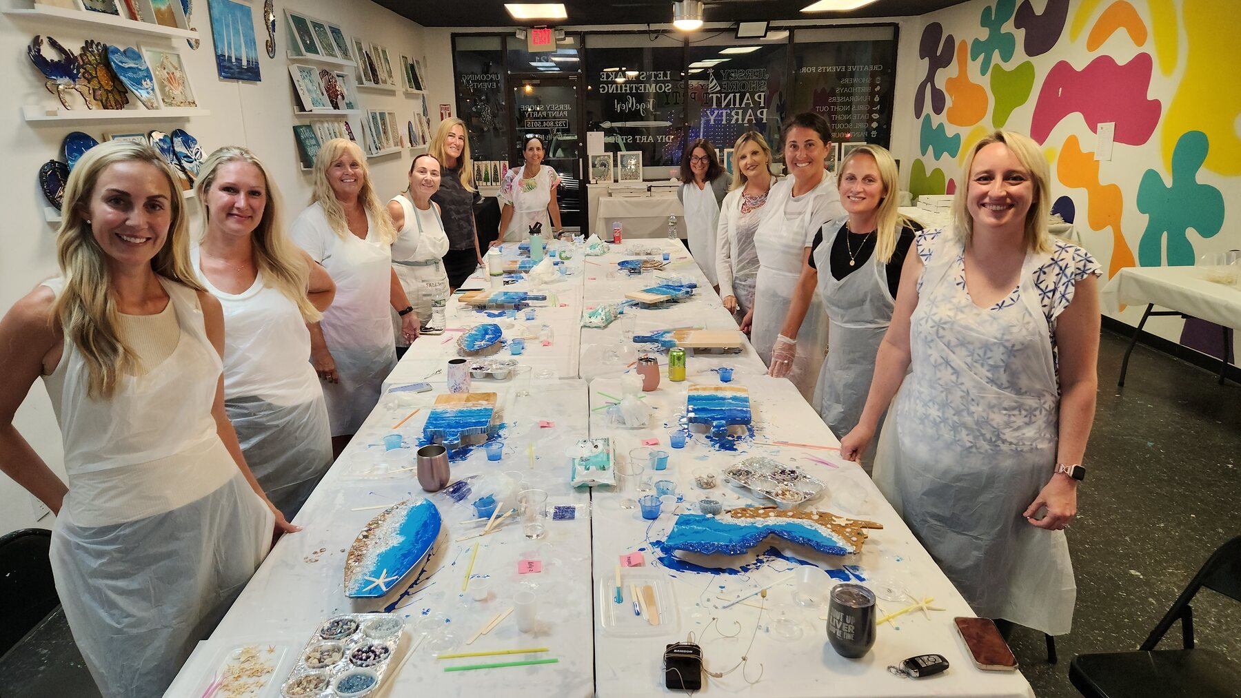 Private mobile art party at home
