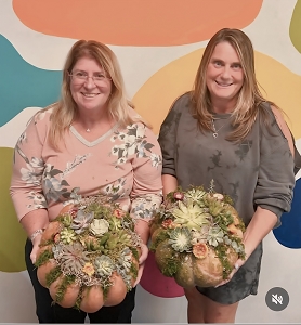 November 2nd Monday 7:00 - Create a live Pumpkin &  Succulent centerpiece @ The Crab's Claw Inn, Lavallette  NJ  