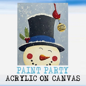 November 16th Monday 6:00 @ The Windjammer Motor Inn in Seaside Park - Frosty Friend Acrylic Painting on Canvas