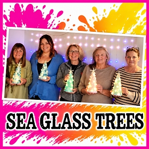 December 7th Monday 7:00  @ The Crab's Claw Inn| Make an Illuminated Sea glass Tree - Includes LED Lights and Real Starfish Topper
